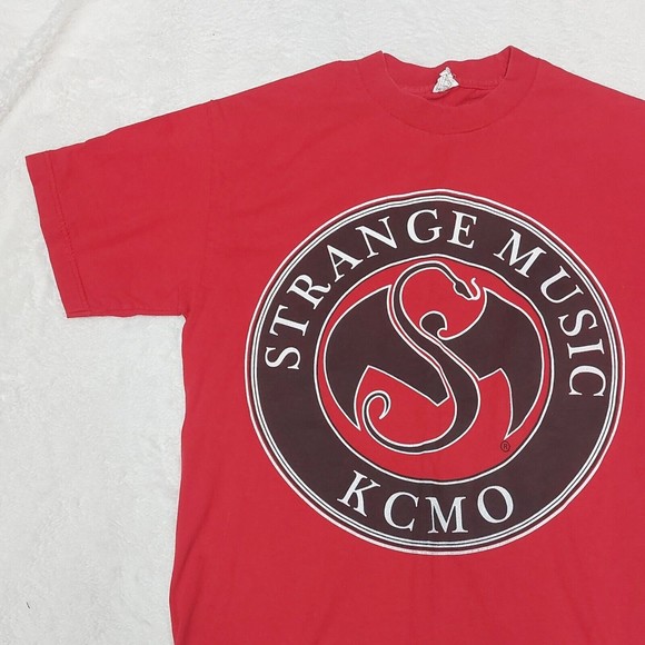 Tech N9ne Strange Music KCMO Rap Shirt Mens Size Medium Double Sided Black & Red - Picture 3 of 14
